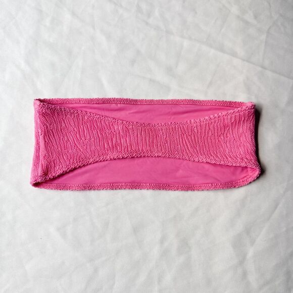 Four Three Seven x That’s So Sabotage Bandeau Crinkle Top in Pink - Picture 6 of 7